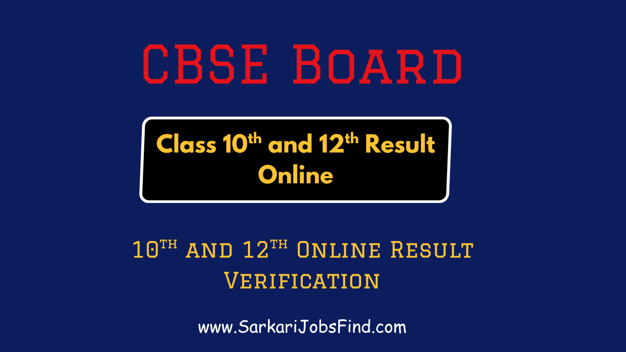 Check CBSE Class 10th & 12th Result Online