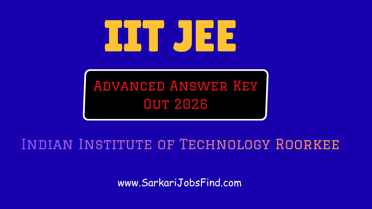 IIT JEE Advanced 2026 Answer Key Out