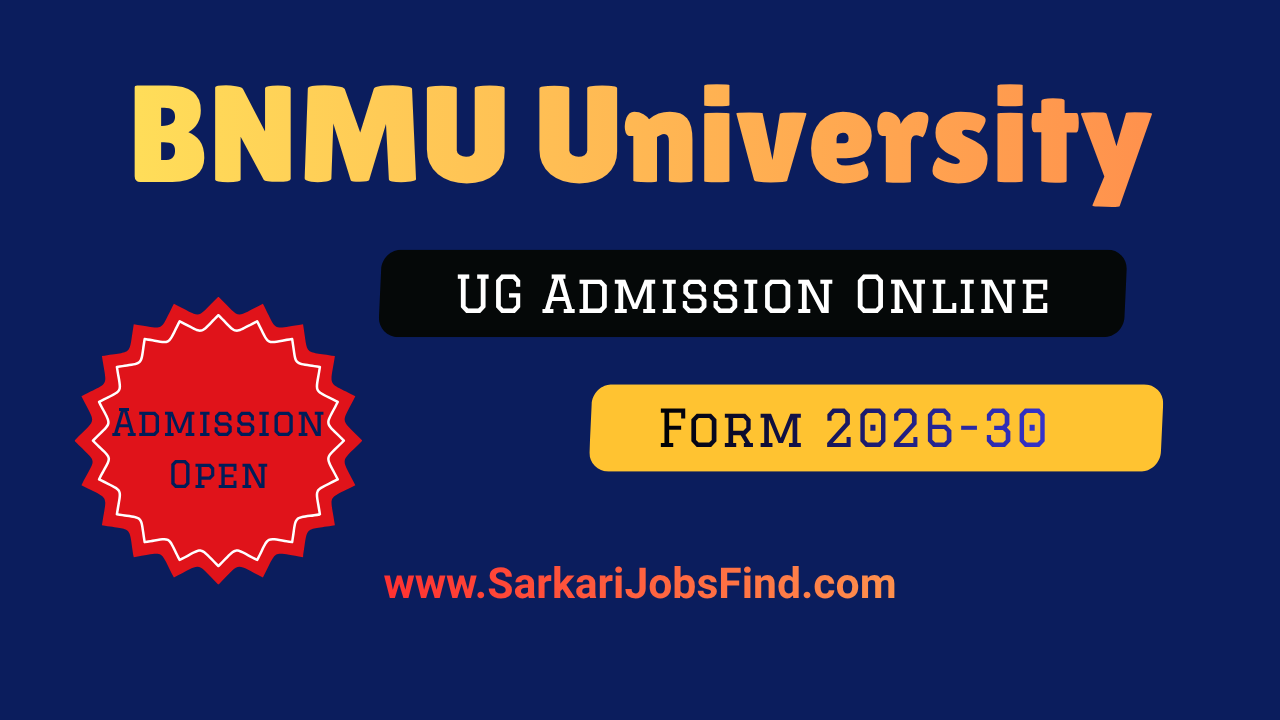 BNMU University UG Admission Online Form 2026-30