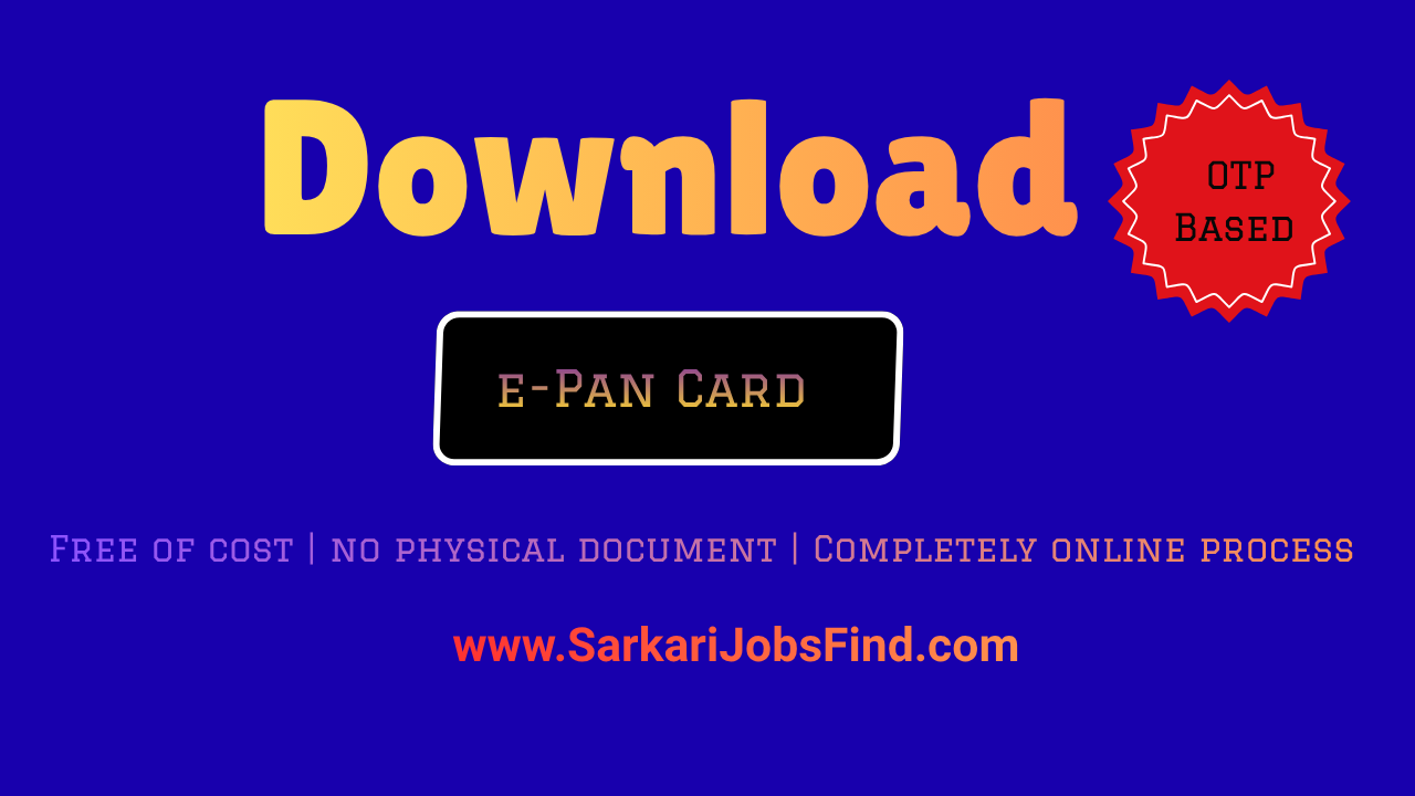 e-PAN Card Download Online 2026