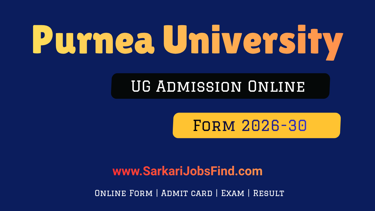 Purnea University UG Admission 2026-30
