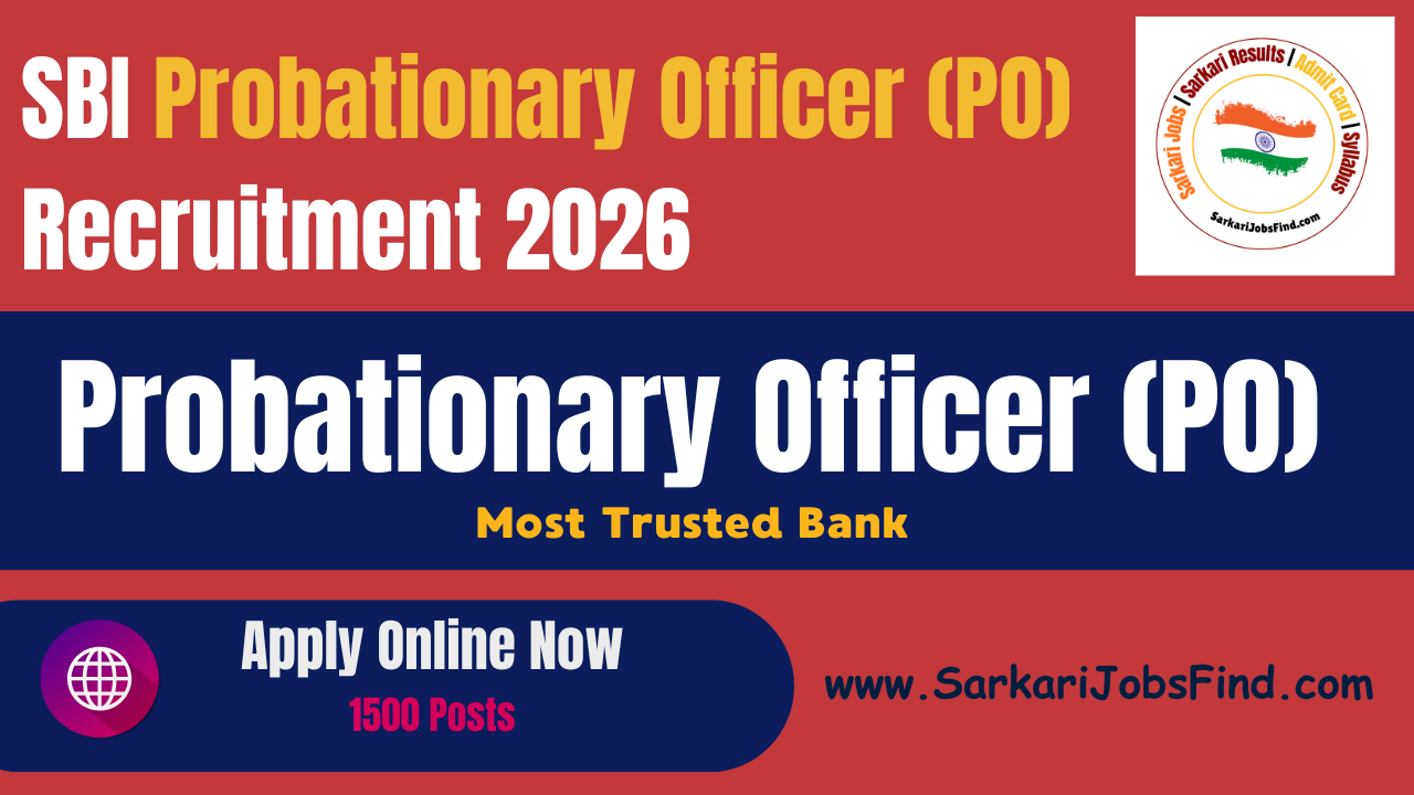 SBI Probationary Officer Recruitment 2026