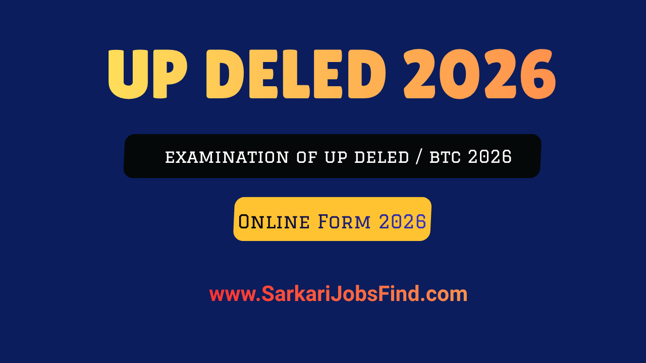 UP DELED Admission Online Form 2026 Apply Online for D.El.Ed Course