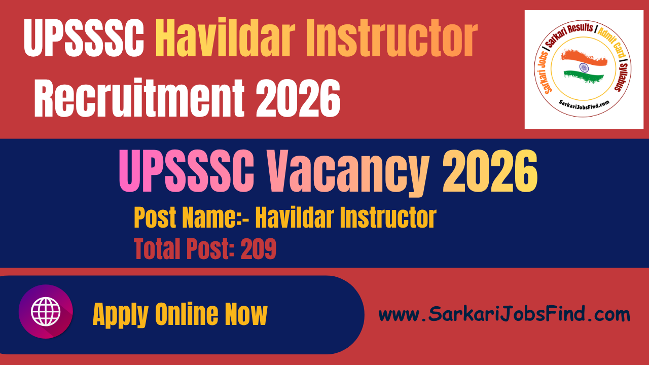 UPSSSC Havildar Instructor Online Form 2026